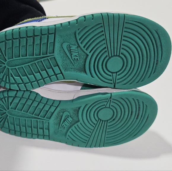 Nike Dunk Low Baby Infant Toddler Boy Girl 9 C Royal Blue Stadium Green White - Picture 8 of 11